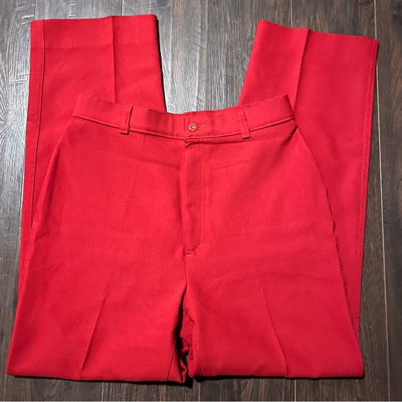 Levi's Pants - Vintage 1980's Levi's Red Polyester High Waisted Pants